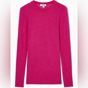 COS CREW-NECK MERINO WOOL TOP size XS